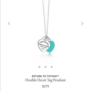 Tiffany & Co. double pendant heart necklace
